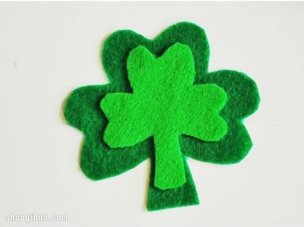 Cute little fresh clover hairpin fabric art hand-making tutorial