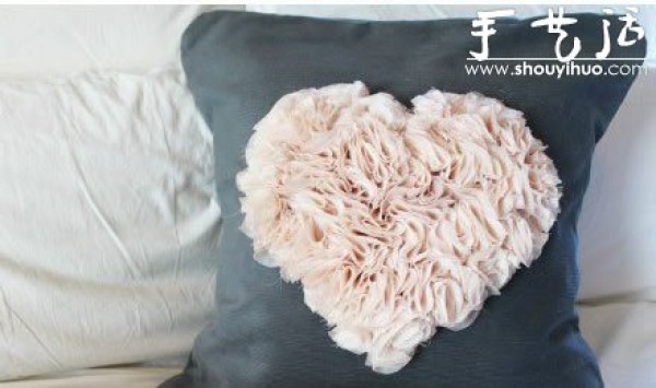 Tutorial of DIY heart-shaped pattern on chiffon fabric