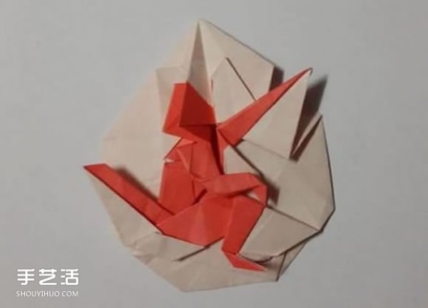 How to origami a monkey badge, how to fold a monkey pattern, how to fold it manually