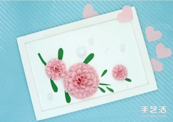 DIY three-dimensional flower decorative painting, simple handmade three-dimensional flower decorative painting