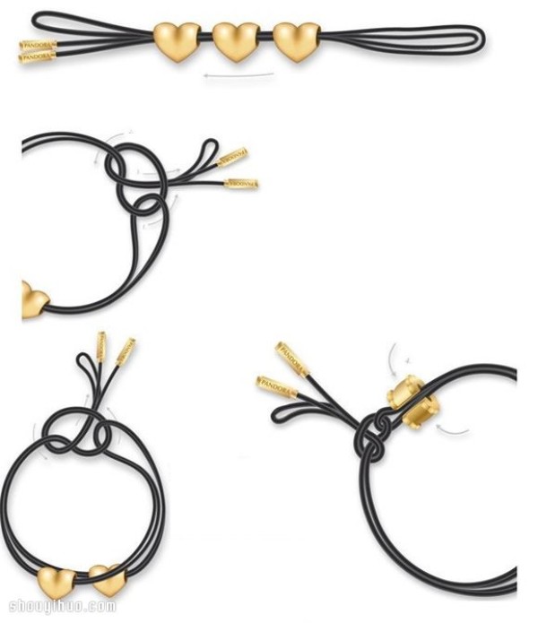 Two simple DIY graphic tutorials for transforming gold jewelry bracelets