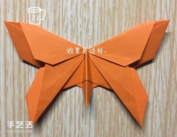 Handmade butterfly origami step by step illustration of the detailed process of folding a butterfly