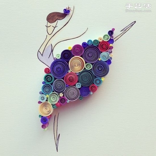 Super beautiful paper quilling painting, aesthetic paper quilling art