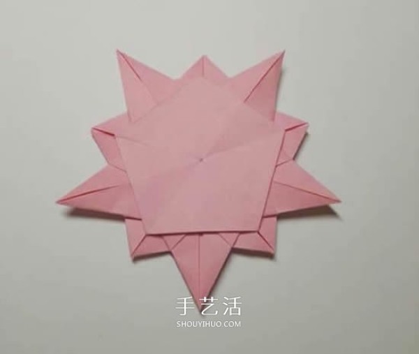 Christmas Origami Christmas Flower Illustration Steps for Folding a Flat Christmas Flower