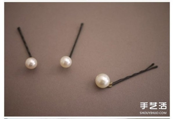 How to make your own pearl hairpins, tutorial and simple DIY pearl hairpins and illustrations