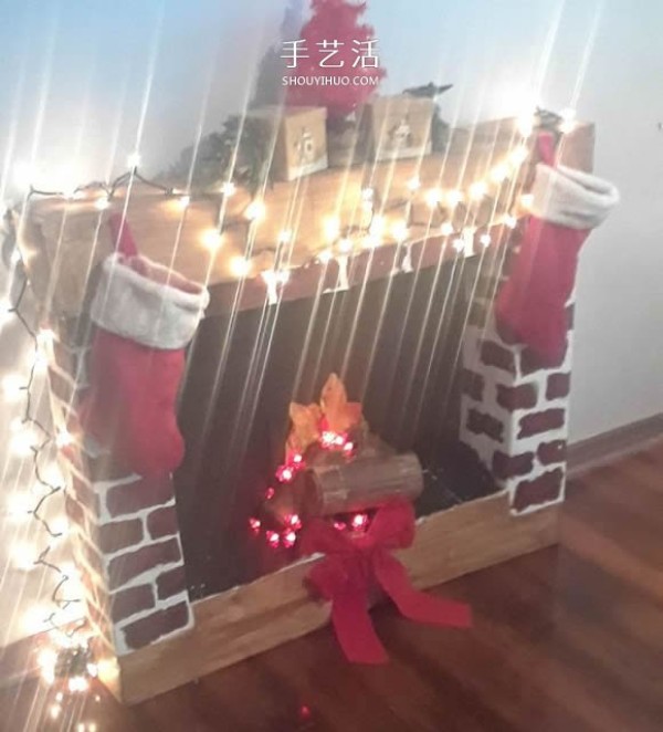 Tutorial on how to make your own artificial Christmas fireplace