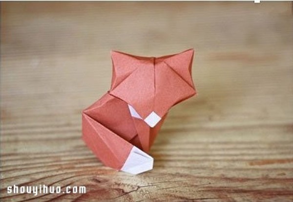 How to fold an origami fox, step-by-step illustrated tutorial on origami fox