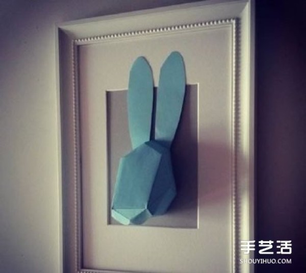 How to Origami a 3D Rabbit Head, Illustrations of How to Fold a 3D Rabbits Head