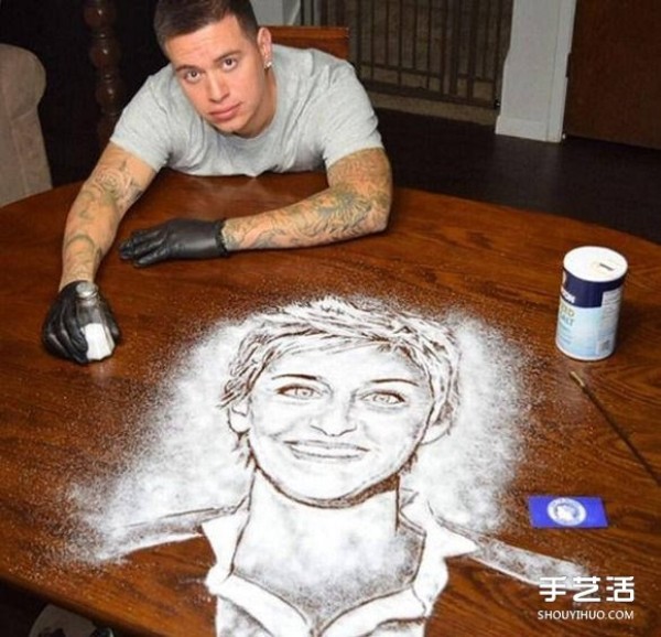 Salt is not only used for cooking. Artists use salt to create lifelike portraits