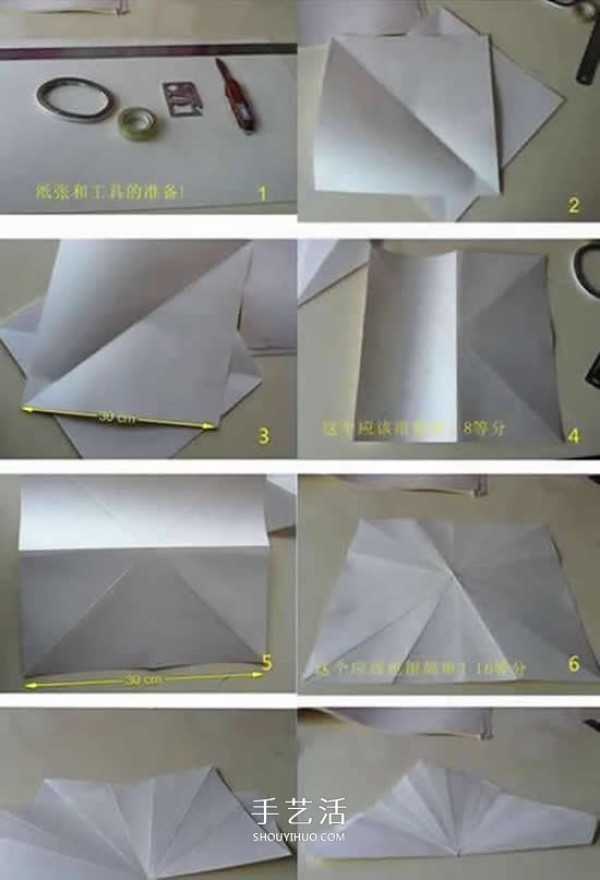 How to make a mini oil-paper umbrella, origami, an illustrated tutorial on making an oil-paper umbrella