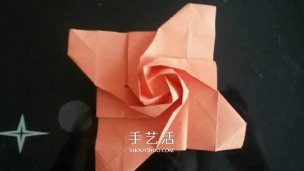 How to fold a rose carton and illustrate the origami Valentines Day rose gift box