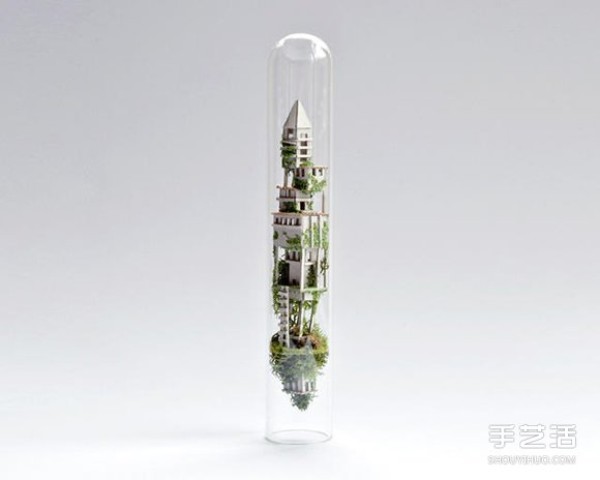 Cardboard and branches turn waste into treasure, the world in DIY glass test tubes