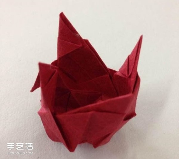 Super detailed illustration of how to fold Kawasaki rose, including flowers and receptacles