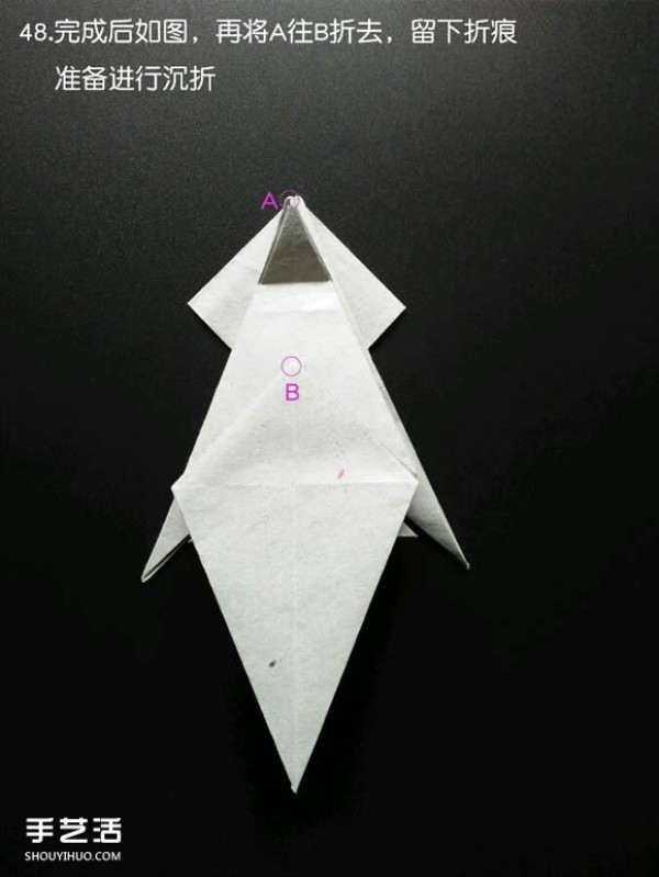 Super complex origami shark illustration, detailed steps for folding a three-dimensional shark