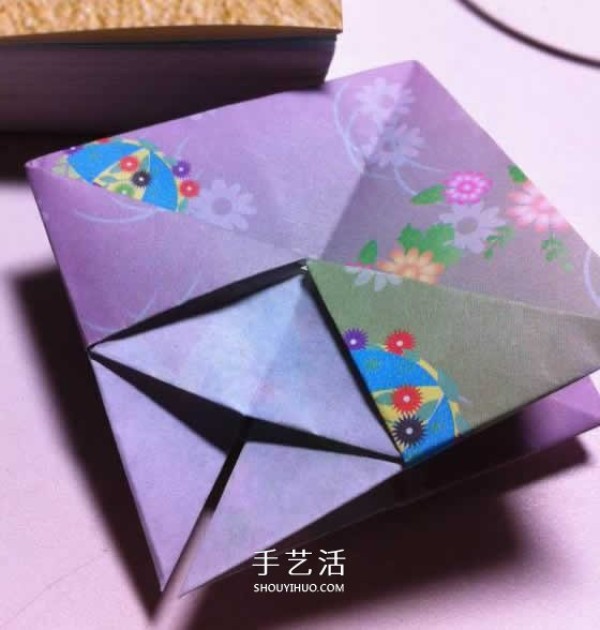 Mini rose flower origami tutorial with beautiful diamond rose folding illustrations