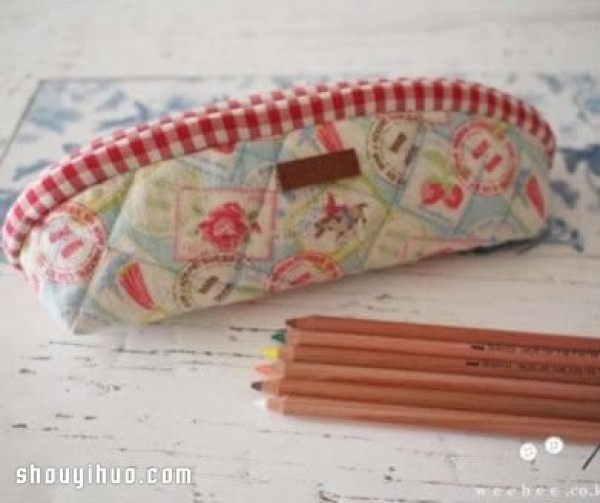 Cute Korean style fabric clutch bag pencil case DIY handmade illustration