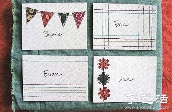 rags + needlework handmade beautiful holiday greeting cards