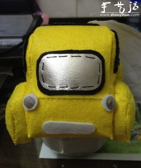 Handmade fabric work: Cute Beetle car