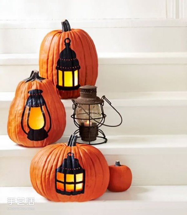 How to make Halloween pumpkin lanterns with pictures and DIY Halloween pumpkin heads