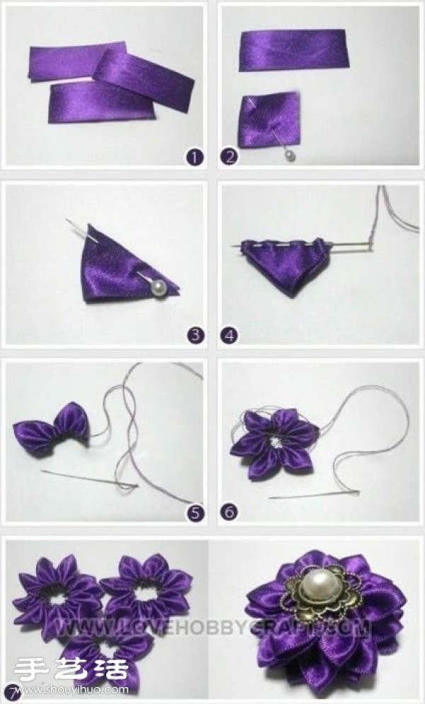 Ribbon to make flower ornaments ribbon and flower headdress corsage handmade