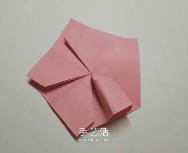 Christmas Origami Christmas Flower Illustration Steps for Folding a Flat Christmas Flower