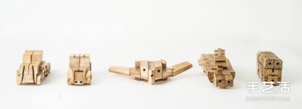 Transformers toys made of wood, enjoy the fun of playing with wood