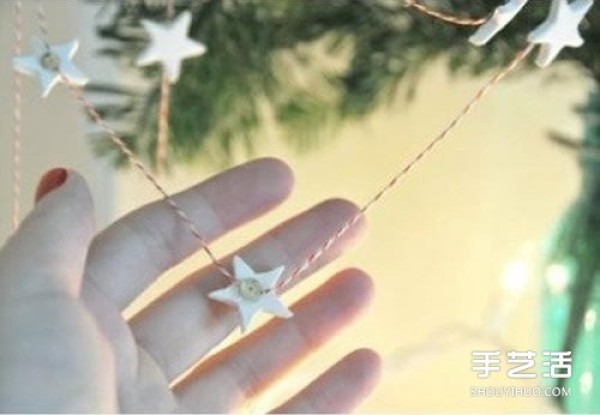 Ultra-light clay to make DIY romantic hanging ornaments or package decorations with five-pointed stars