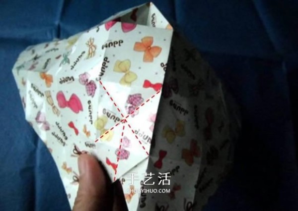 How to fold the exquisite eight-sided hydrangea gift box origami hydrangea gift box