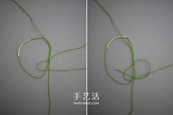 Simple and beautiful bracelet weaving method and golden tube bead bracelet weaving diagram