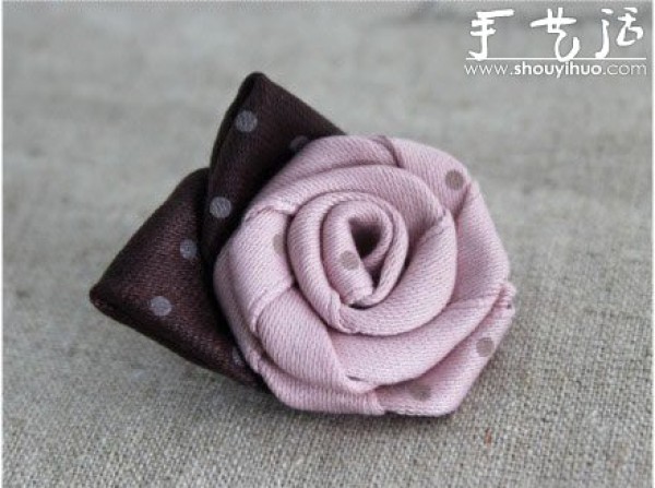 Teach you how to make rose flower hair rope hair accessories