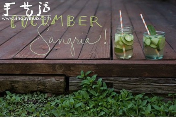 Cucumber DIY Sangria Cold Drink