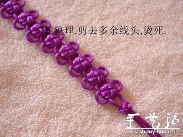 How to hand-weave ice flower knot bracelets