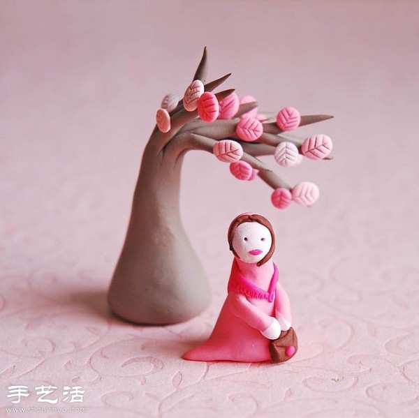 Clay+handmade DIY to make cute cartoon dolls