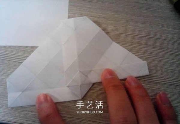 Illustration of how to fold the eight-petal Kawasaki rose, origami eight-petal Kawasaki rose