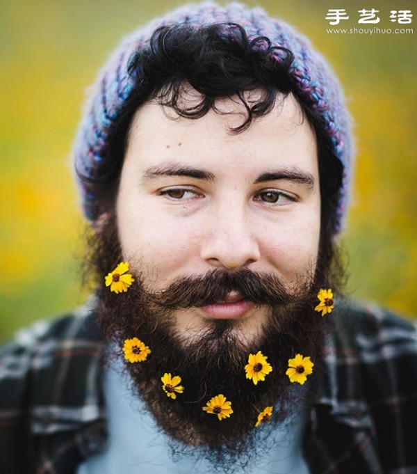 Have you seen a man with flowers on his beard? 