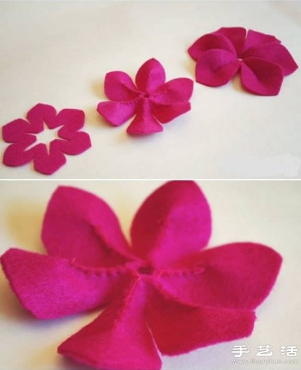 Non-woven felt cloth DIY handmade beautiful flower decoration