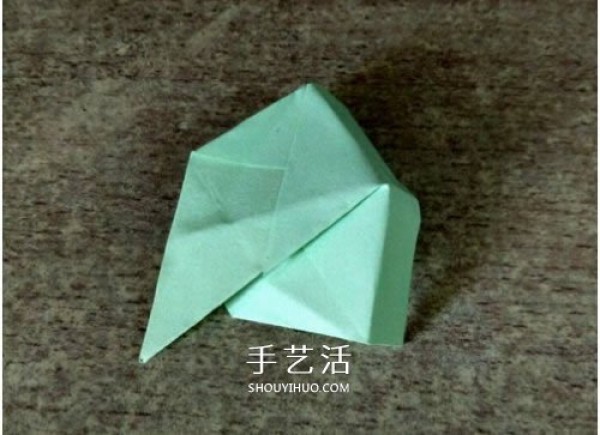 Illustration of the folding method of a Japanese-style octagonal gift box origami octagonal gift box with lid