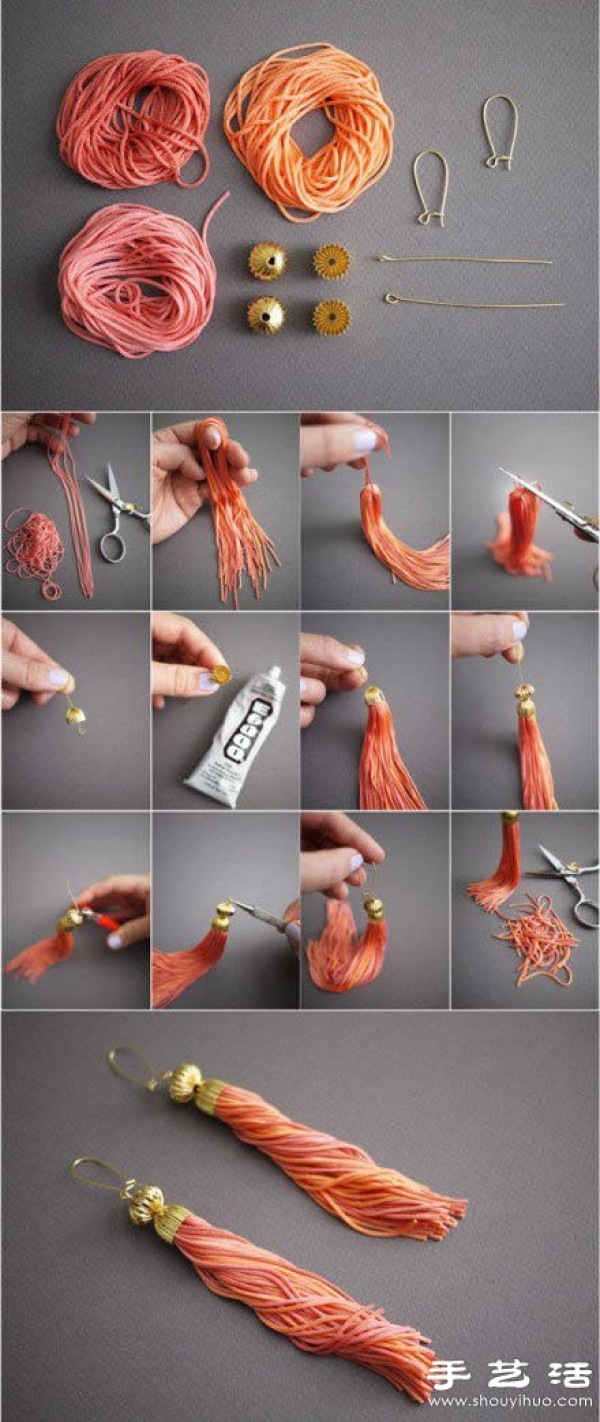 Handmaking Tutorial of Ethnic Tassel Earrings