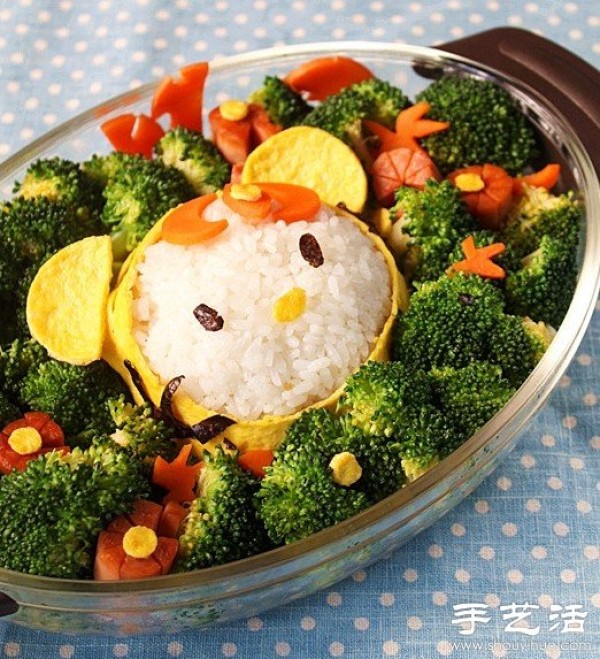 DIY cute Hello Kitty bento plating tutorial