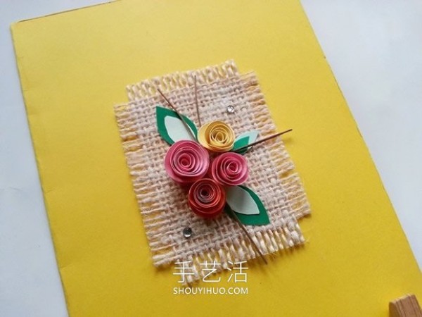 How to make a Valentines Day flower greeting card with simple and beautiful illustrations