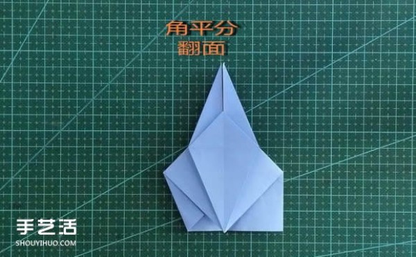 Handmade origami girls head illustration, step-by-step folding method for a girl with short hair