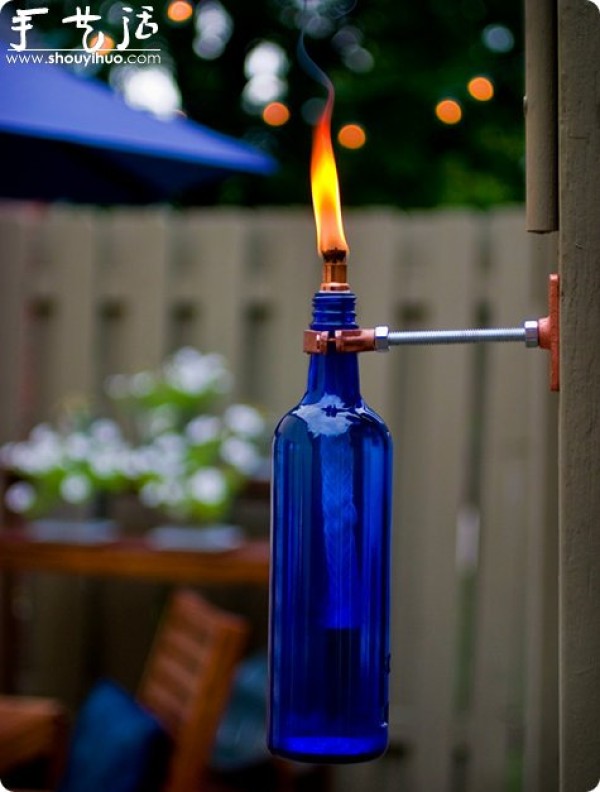 Foreign wine glass bottle handmade DIY beautiful torch