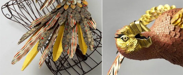 Exquisite and complex handmade paper sculptures