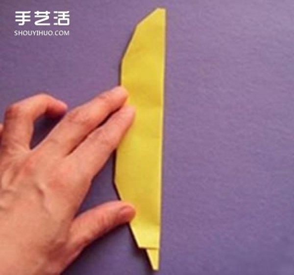 Simple banana folding method illustrated kindergarten banana origami tutorial