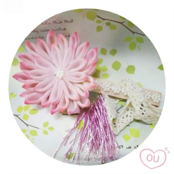 Non-woven fabrics to make lotus hairpins, illustrations of handmade fabric lotus hair ornaments DIY