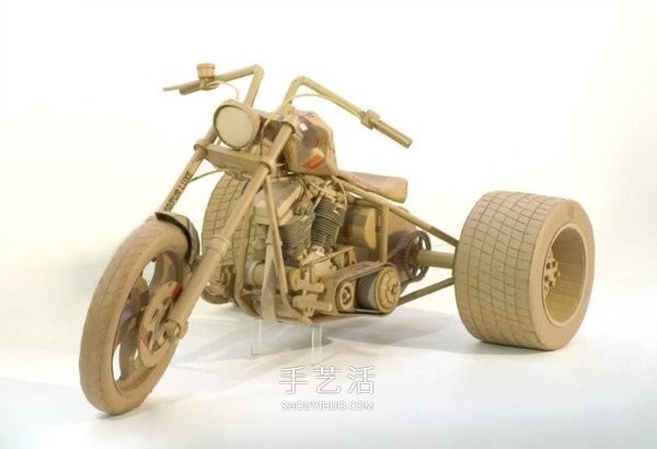 Use a waste carton to turn waste into treasure, DIY corrugated paper to make a vehicle model picture