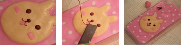 DIY personalized polymer clay iPhone shell