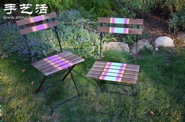 Old chairs are transformed into DIY fashionable and colorful armchairs