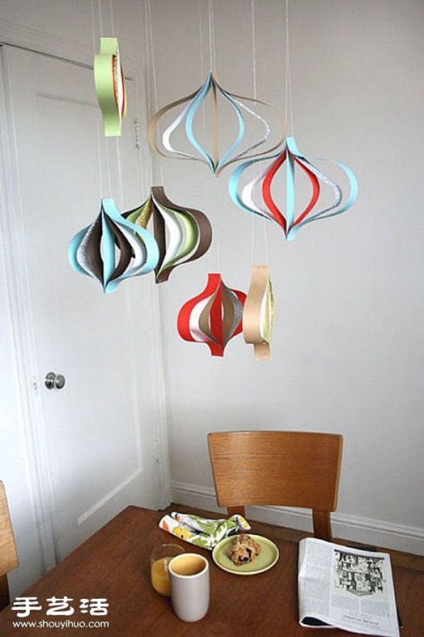 DIY simple and beautiful home decoration tutorial with color paper strips