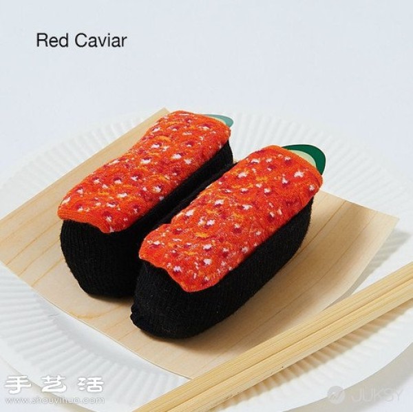 Creative sashimi sushi socks invented by Japanese people